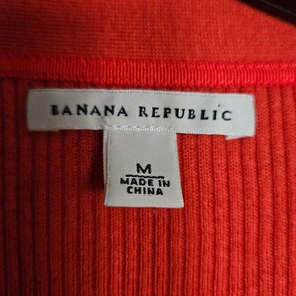 Banana Republic Womens Medium Orange Button Cardigan Pocket Detail - Picture 5 of 5